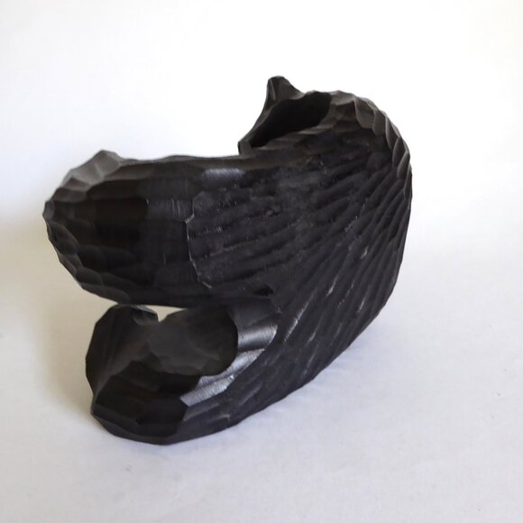 VINTAGE JAPAN JAPANESE HOKKAIDO AINU BEAR WOOD CARVING BOTTLE HOLDER STAND (USED - Picture 8 of 14